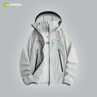 Light Silver Grey  UPF 100+ Hooded Jacket