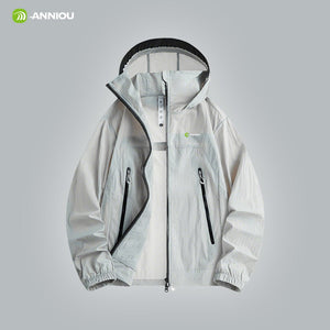 Light Silver Grey  UPF 100+ Hooded Jacket