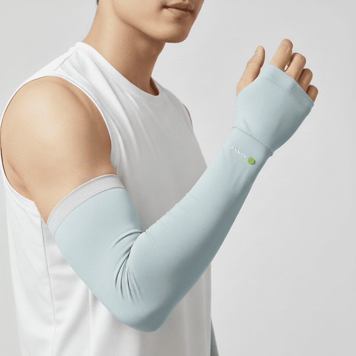mens Light blue Original Yarn Sunscreen Sleeves