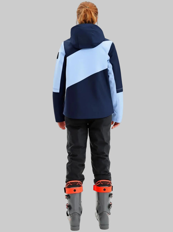 #Lightblue Rear of Women's Ski Jacket Outdoor