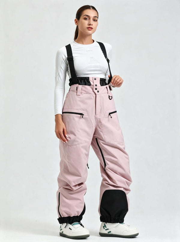 #lightpink Women's Suspender Ski Bib Pants