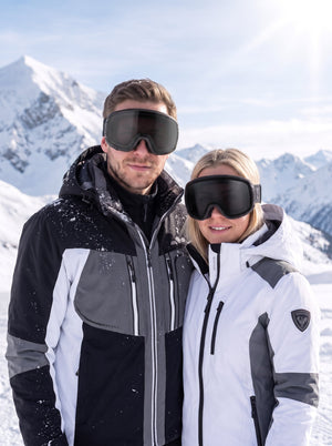 #Black Magnetic Lens Anti‑Fog Ski Goggles