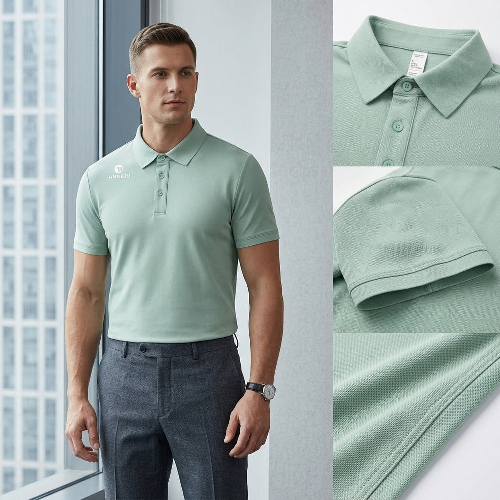 Men's Golf Polo Shirt UPF 50+ Deatails