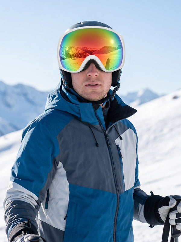 #Red Double Layer Anti fog Ski Goggles