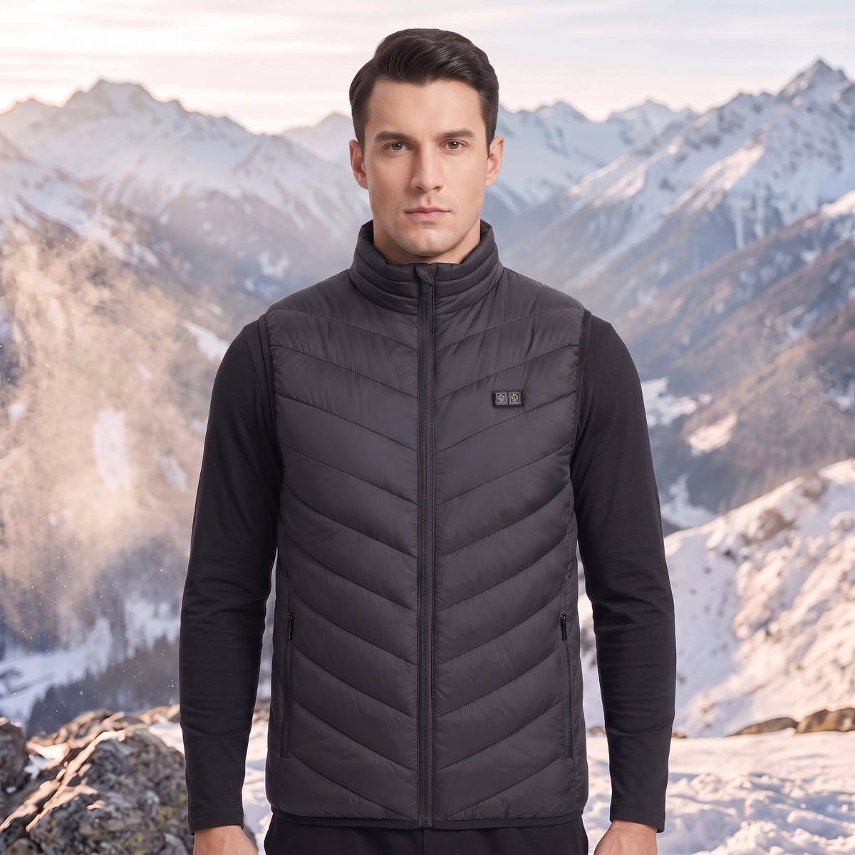 Men's 15 Zones Heated Quilted Thermal Gilet 