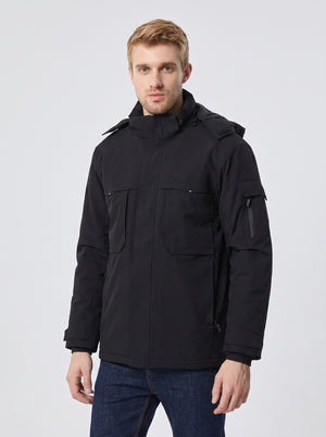 Mens #Black 9 Area Heated Softshell Jacket