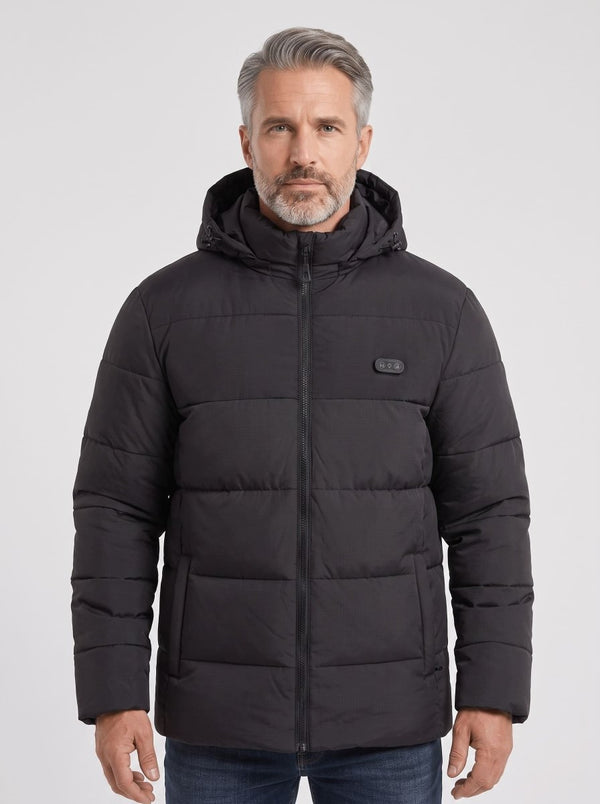 Men's Black Heated Padded Jacket