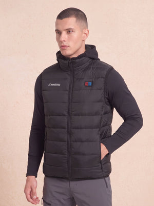 Men's Black Heated Puffer Vest