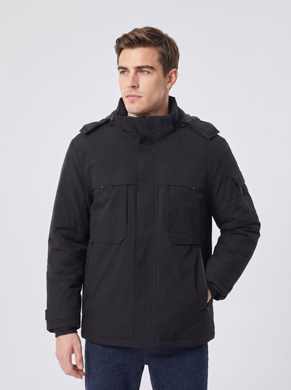Mens #Black Heated Softshell Jacket