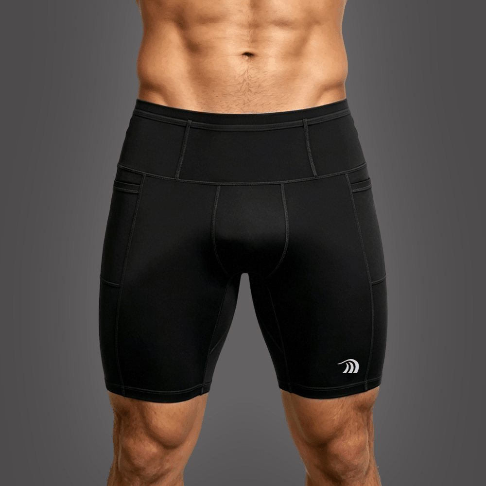 Men’s Black Performance Compression Shorts