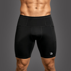 Men’s #Black Performance Compression Shorts