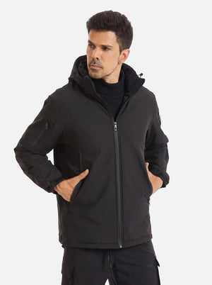 Mens #Black Smart Heated Softshell Jacket