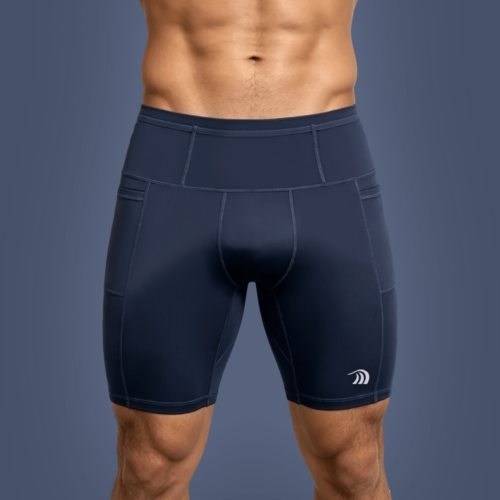 Men’s Blue Performance Compression Shorts