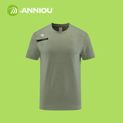 Men's Green Loose Breathable Short Sleeve Fitness T-shirt