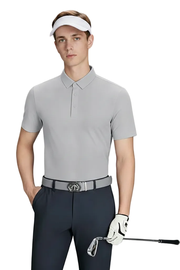 Men's Grey Quick-drying Golf Polo