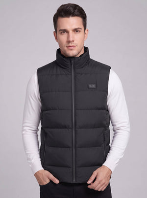 #Black Men's Heated Puffer Gilet