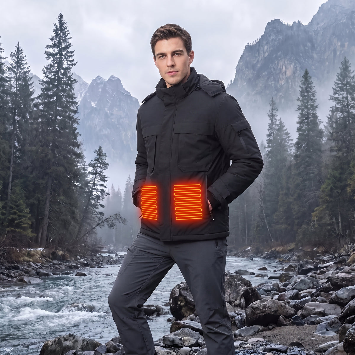 Mens Heated Softshell Jacket