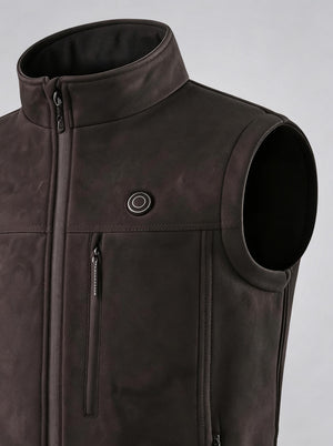 Men’s Heated Vest with Heat Control Button and Zipper Chest Pocket