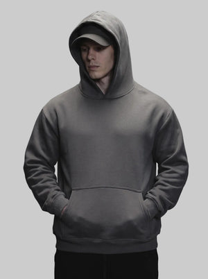 #Grey Men‘s Hooded Sweatshirt