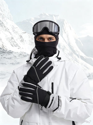 #Blackwhite Men's Insulated Winter Ski Gloves
