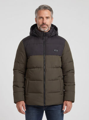 Men's Navy Green Heated Padded Jacket