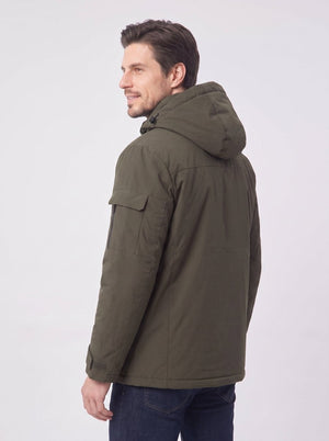 mens #NavyGreen Heated Softshell Jacket