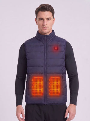 Men's Navy Heated Gilet with 2 heat zones