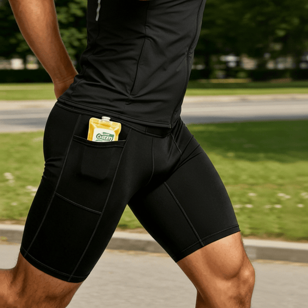 Men’s Performance #black Compression Shorts with Pockets