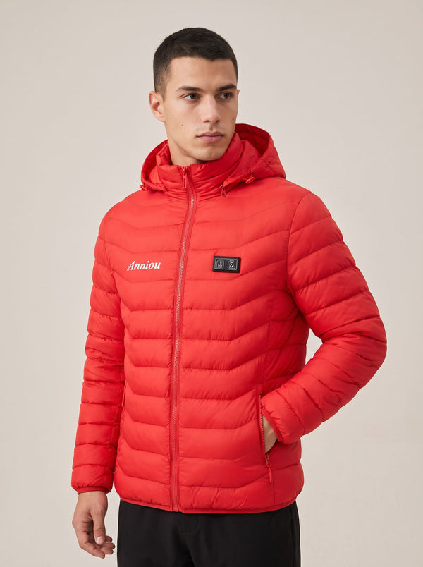 Men's Red Heated Puffer Jacket