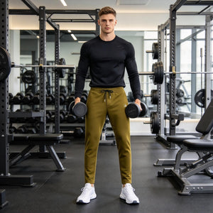 Men's #Yellow Drawstring Gym Jogger Pants