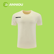 Men's Yellow Loose Breathable Short Sleeve Fitness T-shirt