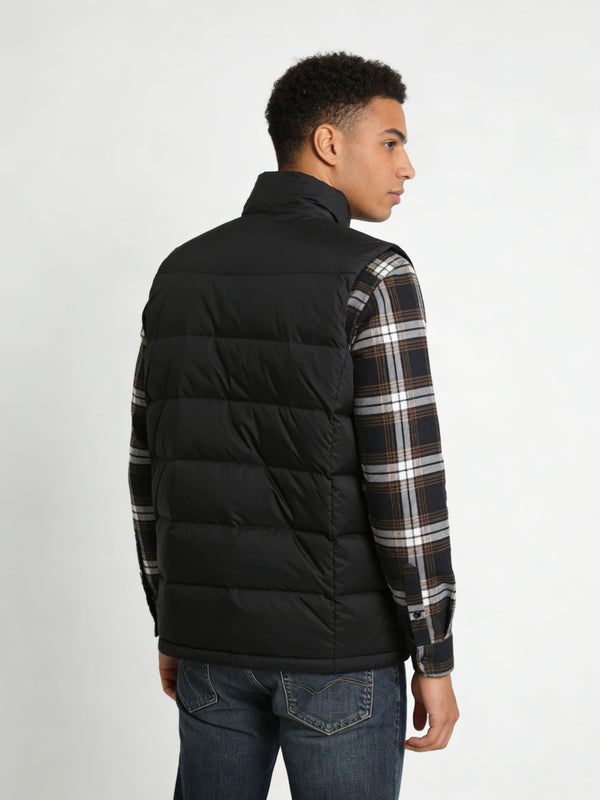 Men's black Classic Heated Gilet from the back