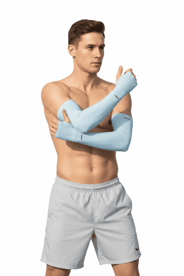 Men's light blue UV Cooling Arm Sleeves