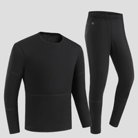 Mens Black  28 Area Heated Thermals