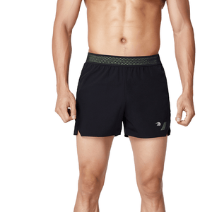 Mens Black Breathable Athletic Shorts