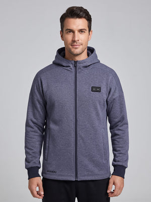 Mens Full-Zip Heated Hoodie in Gray