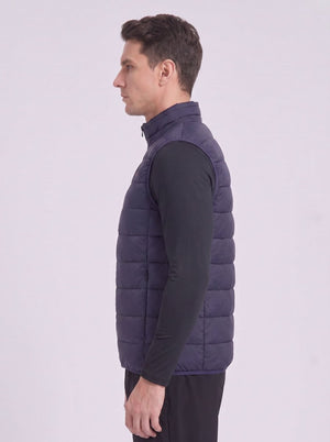 Men's Navy Heated Gilet sideways