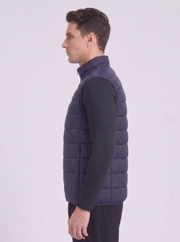 Men's Navy Heated Gilet sideways