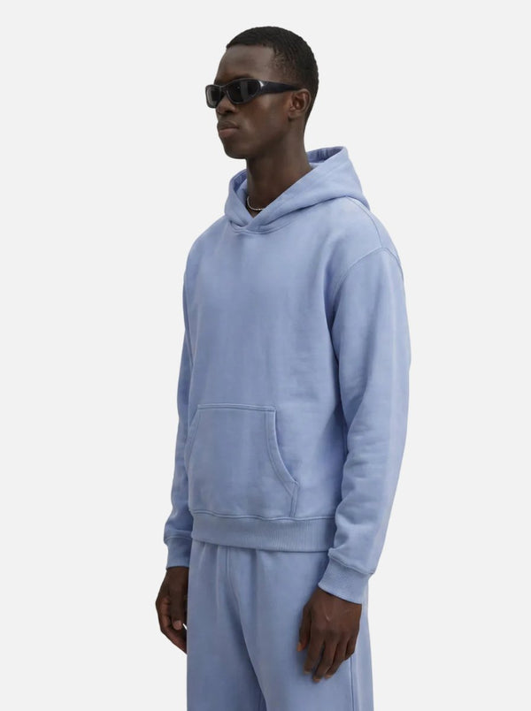 #MidBlue Heavyweight Fleece Lined Pullover Hoodie