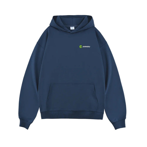 Navy Blue Oversized Heavyweight French Terry Hoodie