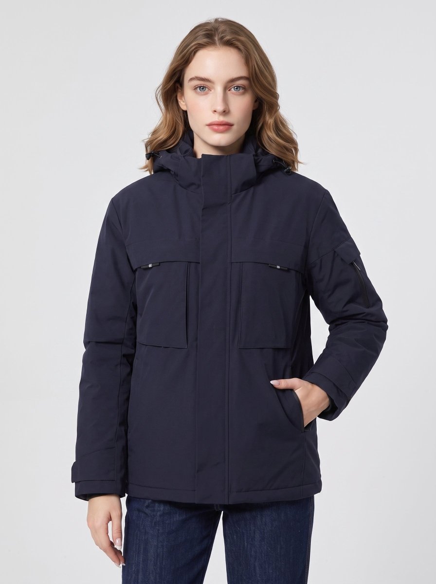 #NavyBlue Womens Heated Softshell Jacket