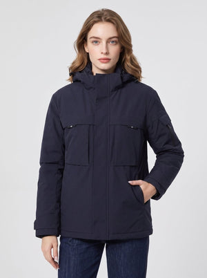 #NavyBlue Womens Heated Softshell Jacket