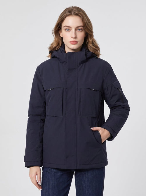 #NavyBlue Womens Heated Softshell Jacket