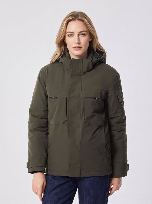 #NavyGreen Heated Softshell Jacket