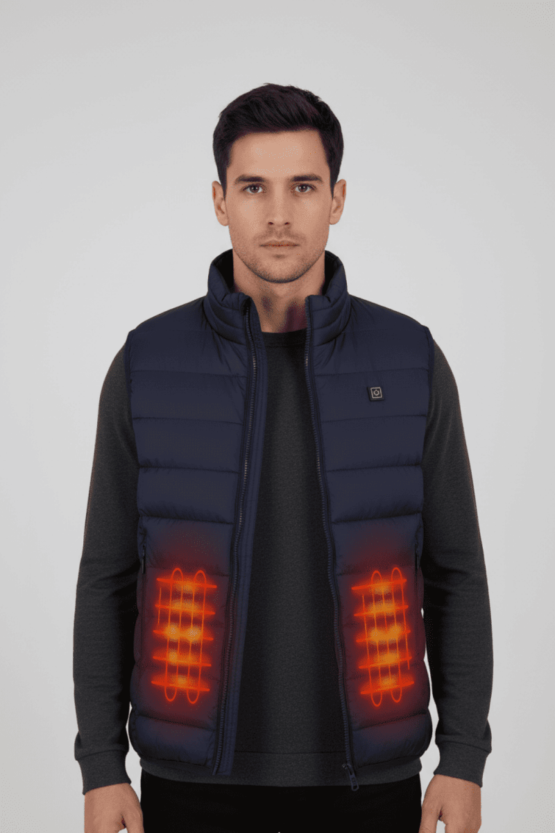Navy Heated Gilet for men