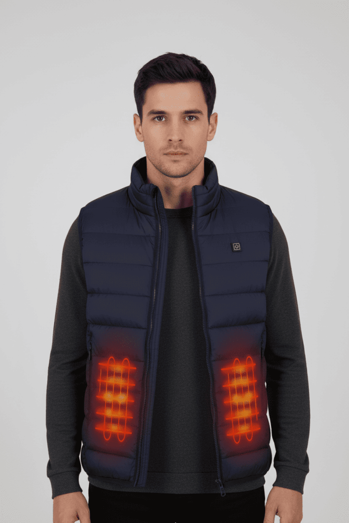 Navy Heated Gilet for men