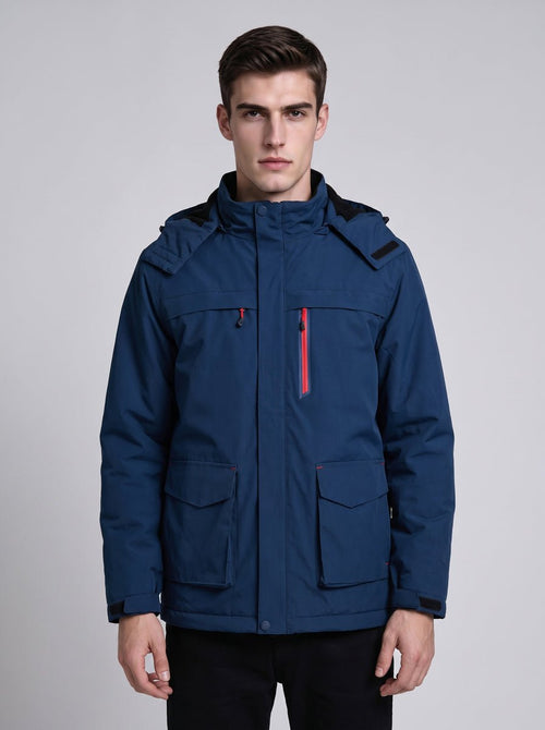 #Navy Mens Heated Outdoor Jacket