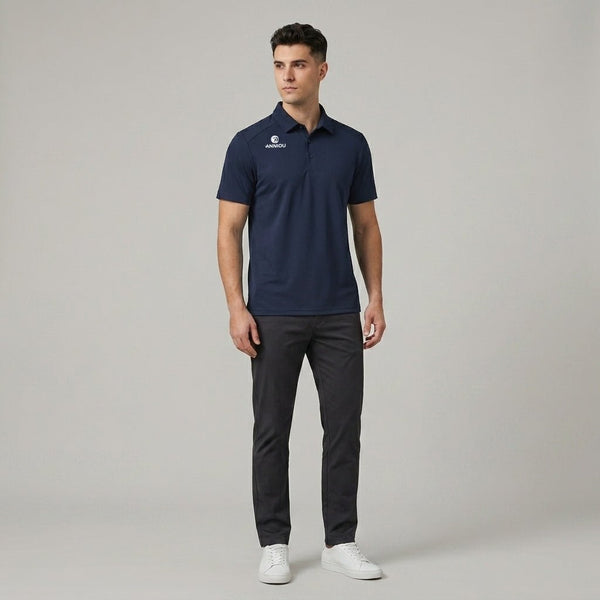 Navy Men's UV Protection Golf Polo