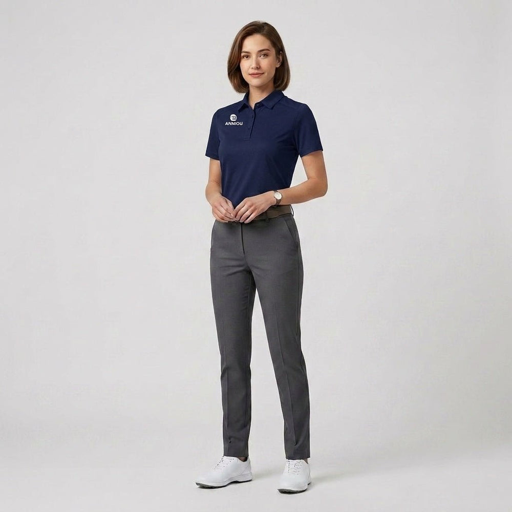 Navy Women UV Golf Polo Shirt