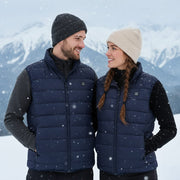 unisex Navy blue Heated puffer vest 